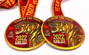 Transparent enamel 2022 new year run medal-Awardsgift