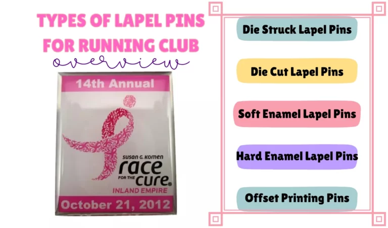 Types of lapel pin for running club