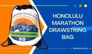 Honolulu marathon drawstring bag