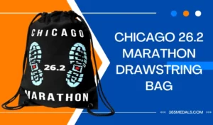 chicago 26.2 marathon drawstring bags