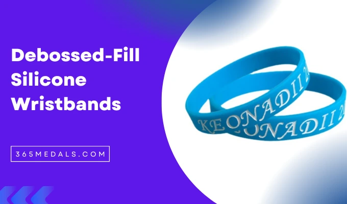 Debossed-Fill Silicone Wristbands