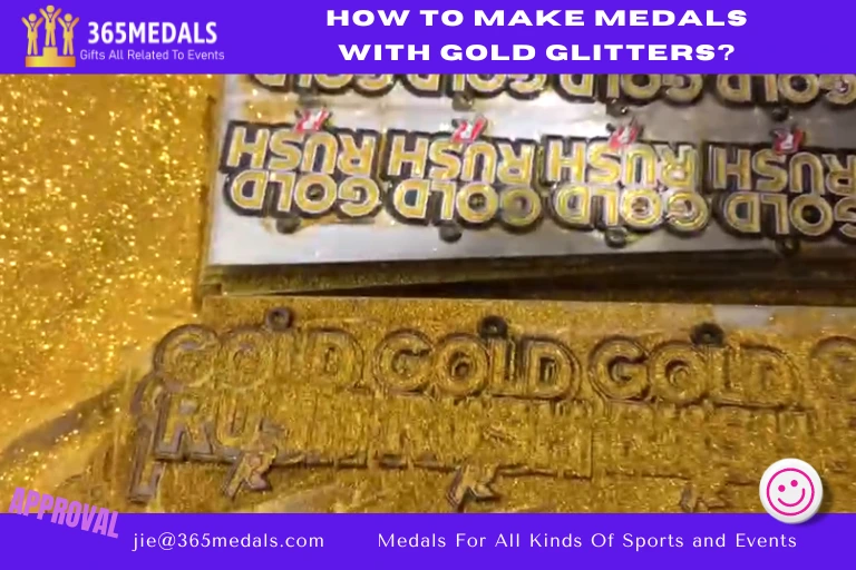How To Make Medals With Gold Glitters