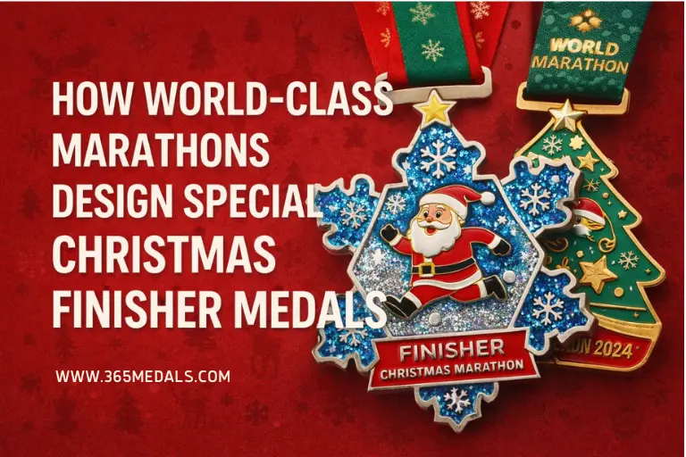 How World-Class Marathons Design Special Christmas Finisher Medals