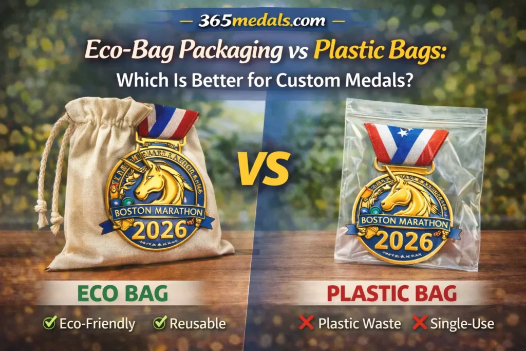 Eco-Bag Packaging vs Plastic Bags: Which Is Better for Custom Medals?2