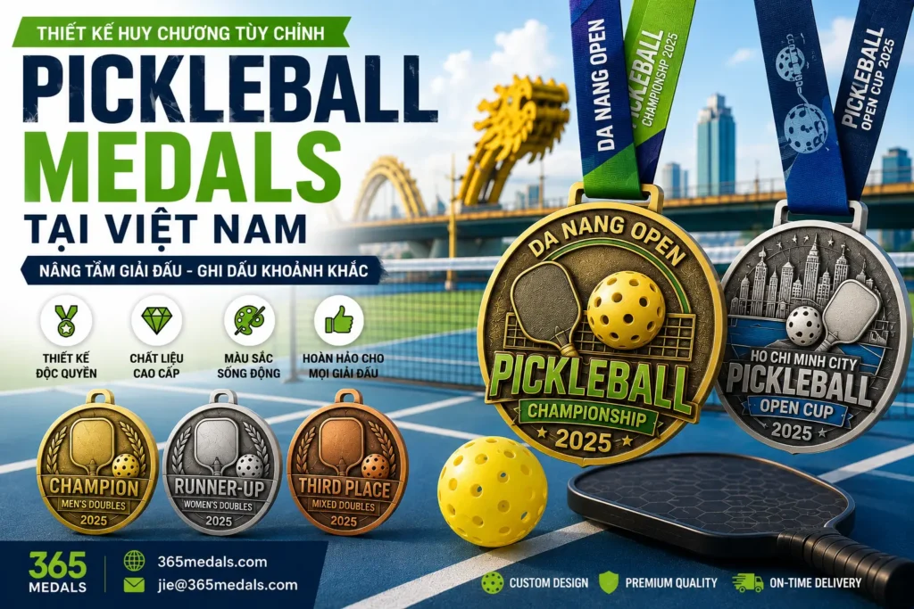 pickball medals, custom and stock