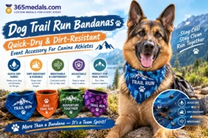 Dog Trail Run Bandanas | Quick-Dry & Dirt-Resistant Event Accessory For Canine Athletes